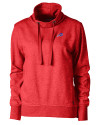 Buffalo Bills Cutter & Buck Saturday Cotton Blend Womens Funnel Neck Sweatshirt Red Heather Mannequin Thumbnail Image