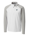 Carolina Panthers Cutter & Buck Response Lightweight Hybrid Quarter Zip Mens Pullover Windbreaker White Mannequin Thumbnail Image