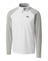 Denver Broncos Cutter & Buck Response Lightweight Hybrid Quarter Zip Mens Pullover Windbreaker White Mannequin Thumbnail Image