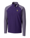 Minnesota Vikings Cutter & Buck Response Lightweight Hybrid Quarter Zip Mens Pullover Windbreaker College Purple Mannequin Thumbnail Image
