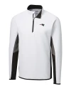 New England Patriots Cutter & Buck Traverse Colorblock Stretch Quarter Zip Mens Pullover White Mannequin Thumbnail Image