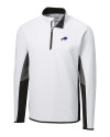 Buffalo Bills Cutter & Buck Traverse Colorblock Stretch Quarter Zip Mens Pullover White Mannequin Thumbnail Image