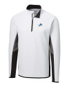Detroit Lions Cutter & Buck Traverse Colorblock Stretch Quarter Zip Mens Pullover White Mannequin Thumbnail Image