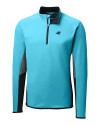 Carolina Panthers Cutter & Buck Traverse Colorblock Stretch Quarter Zip Mens Pullover Lakeshore Mannequin Thumbnail Image