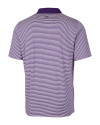 Baltimore Ravens Cutter & Buck Forge Tonal Stripe Stretch Mens Polo College Purple Mannequin Back Thumbnail Image