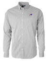Buffalo Bills Cutter & Buck Versatech Pinstripe Stretch Mens Long Sleeve Dress Shirt Black Mannequin Thumbnail Image