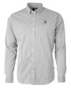 Minnesota Vikings Cutter & Buck Versatech Pinstripe Stretch Mens Long Sleeve Dress Shirt Black Mannequin Thumbnail Image