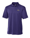 Baltimore Ravens Cutter & Buck Genre Textured Solid Mens Polo College Purple Mannequin Thumbnail Image
