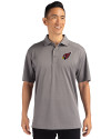 Arizona Cardinals Cutter & Buck Genre Textured Solid Mens Polo Elemental Grey Front Thumbnail Image