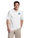 Detroit Lions Cutter & Buck Genre Textured Solid Mens Polo White Front Thumbnail Image