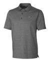 New England Patriots Cutter & Buck Forge Heathered Stretch Mens Polo Charcoal Heather Mannequin Thumbnail Image