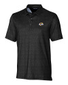 Los Angeles Rams Cutter & Buck Pike Micro Floral Print Stretch Mens Polo Black Mannequin Thumbnail Image