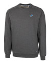Detroit Lions Cutter & Buck Saturday Cotton Blend Mens Crew Neck Sweatshirt Charcoal Heather Mannequin Thumbnail Image