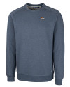 Denver Broncos Cutter & Buck Saturday Cotton Blend Mens Crew Neck Sweatshirt Navy Blue Heather Mannequin Thumbnail Image