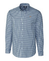Los Angeles Chargers Cutter & Buck Easy Care Stretch Gingham Mens Long Sleeve Dress Shirt Liberty Navy Mannequin Thumbnail Image