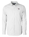 New England Patriots Cutter & Buck Versatech Tattersall Stretch Mens Long Sleeve Dress Shirt Charcoal Mannequin Thumbnail Image