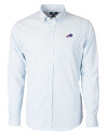 Buffalo Bills Cutter & Buck Versatech Tattersall Stretch Mens Long Sleeve Dress Shirt French Blue Mannequin Thumbnail Image