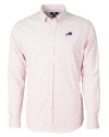 Buffalo Bills Cutter & Buck Versatech Tattersall Stretch Mens Long Sleeve Dress Shirt Red Mannequin Thumbnail Image