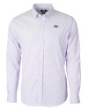 Baltimore Ravens Cutter & Buck Versatech Tattersall Stretch Mens Long Sleeve Dress Shirt College Purple Mannequin Thumbnail Image