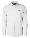 View image 1: Kansas City Chiefs Cutter & Buck Versatech Tattersall Stretch Mens Long Sleeve Dress Shirt Charcoal Mannequin