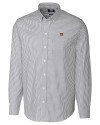 Cincinnati Bengals Cutter & Buck Versatech Tattersall Stretch Mens Long Sleeve Dress Shirt Charcoal Mannequin Thumbnail Image