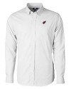Arizona Cardinals Cutter & Buck Versatech Tattersall Stretch Mens Long Sleeve Dress Shirt Charcoal Mannequin Thumbnail Image