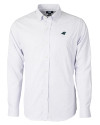 Carolina Panthers Cutter & Buck Versatech Tattersall Stretch Mens Long Sleeve Dress Shirt Atlas Light Blue Mannequin Thumbnail Image