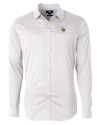 Minnesota Vikings Cutter & Buck Versatech Geo Dobby Stretch Mens Long Sleeve Dress Shirt White/Black Mannequin Thumbnail Image