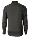 Carolina Panthers Cutter & Buck Versatech Geo Dobby Stretch Mens Long Sleeve Dress Shirt Black Mannequin Back Thumbnail Image