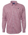 New England Patriots Cutter & Buck Versatech Multi Check Stretch Mens Long Sleeve Dress Shirt Red Mannequin Thumbnail Image
