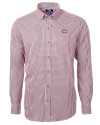 Chicago Bears - Cutter & Buck Versatech Multi Check Stretch Mens Long Sleeve Dress Shirt College Orange Mannequin Thumbnail Image