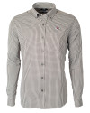 Kansas City Chiefs Cutter & Buck Versatech Multi Check Stretch Mens Long Sleeve Dress Shirt Black Mannequin Thumbnail Image