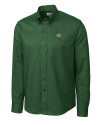 Green Bay Packers Cutter & Buck Epic Easy Care Nailshead Mens Long Sleeve Dress Shirt Hunter Green Mannequin Thumbnail Image