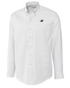 Carolina Panthers Cutter & Buck Epic Easy Care Nailshead Mens Long Sleeve Dress Shirt White Mannequin Thumbnail Image
