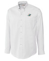 View image 3: Miami Dolphins Cutter & Buck Epic Easy Care Nailshead Mens Long Sleeve Dress Shirt White Mannequin