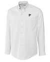 Atlanta Falcons Cutter & Buck Epic Easy Care Nailshead Mens Long Sleeve Dress Shirt White Mannequin Thumbnail Image
