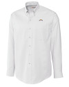 Los Angeles Chargers Cutter & Buck Epic Easy Care Nailshead Mens Long Sleeve Dress Shirt White Mannequin Thumbnail Image