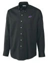 Buffalo Bills Cutter & Buck Epic Easy Care Nailshead Mens Long Sleeve Dress Shirt Black Mannequin Thumbnail Image