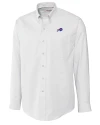 Buffalo Bills Cutter & Buck Epic Easy Care Nailshead Mens Long Sleeve Dress Shirt White Mannequin Thumbnail Image