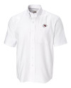 Kansas City Chiefs Cutter & Buck Epic Easy Care Nailshead Mens Short Sleeve Dress Shirt White Mannequin Thumbnail Image