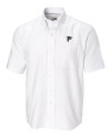 Atlanta Falcons Cutter & Buck Epic Easy Care Nailshead Mens Short Sleeve Dress Shirt White Mannequin Thumbnail Image