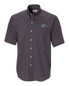 Detroit Lions Cutter & Buck Epic Easy Care Nailshead Mens Short Sleeve Dress Shirt Black Mannequin Thumbnail Image
