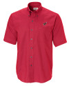 Arizona Cardinals Cutter & Buck Epic Easy Care Nailshead Mens Short Sleeve Dress Shirt Cardinal Red Mannequin Thumbnail Image