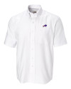 Buffalo Bills Cutter & Buck Epic Easy Care Nailshead Mens Big and Tall Short Sleeve Dress Shirt White Mannequin Thumbnail Image