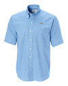 Los Angeles Chargers Cutter & Buck Epic Easy Care Nailshead Mens Big and Tall Short Sleeve Dress Shirt Atlas Light Blue Mannequin Thumbnail Image