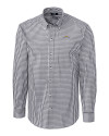 Los Angeles Chargers Cutter & Buck Easy Care Stretch Gingham Mens Big and Tall Long Sleeve Dress Shirt Charcoal Mannequin Thumbnail Image