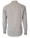 Green Bay Packers Cutter & Buck Versatech Multi Check Stretch Mens Big and Tall Long Sleeve Dress Shirt Black Mannequin Back Thumbnail Image