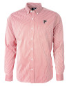 Atlanta Falcons Cutter & Buck Versatech Pinstripe Stretch Mens Big and Tall Dress Shirt Red Mannequin Thumbnail Image