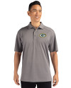 Green Bay Packers Cutter & Buck CB Drytec Genre Textured Solid Mens Big and Tall Polo Elemental Grey Front Thumbnail Image
