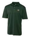 Green Bay Packers Cutter & Buck CB Drytec Genre Textured Solid Mens Big and Tall Polo Hunter Green Mannequin Thumbnail Image
